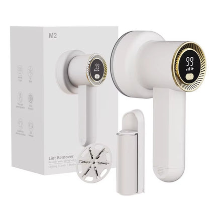 Electric Lint Remover Shaver with LED Digital Display Sweater Couch Fabric Pill Shaver for Sweater Couch Clothes Carpet