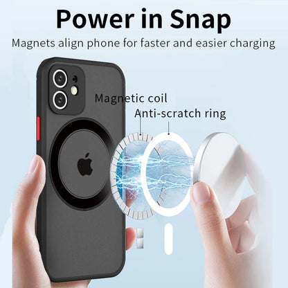 Luxury Matte Magnetic for Magsafe Wireless Charge Case for Iphone 14 13 11 12 Pro Max Mini plus XS Max XR X Armor Cover Funda