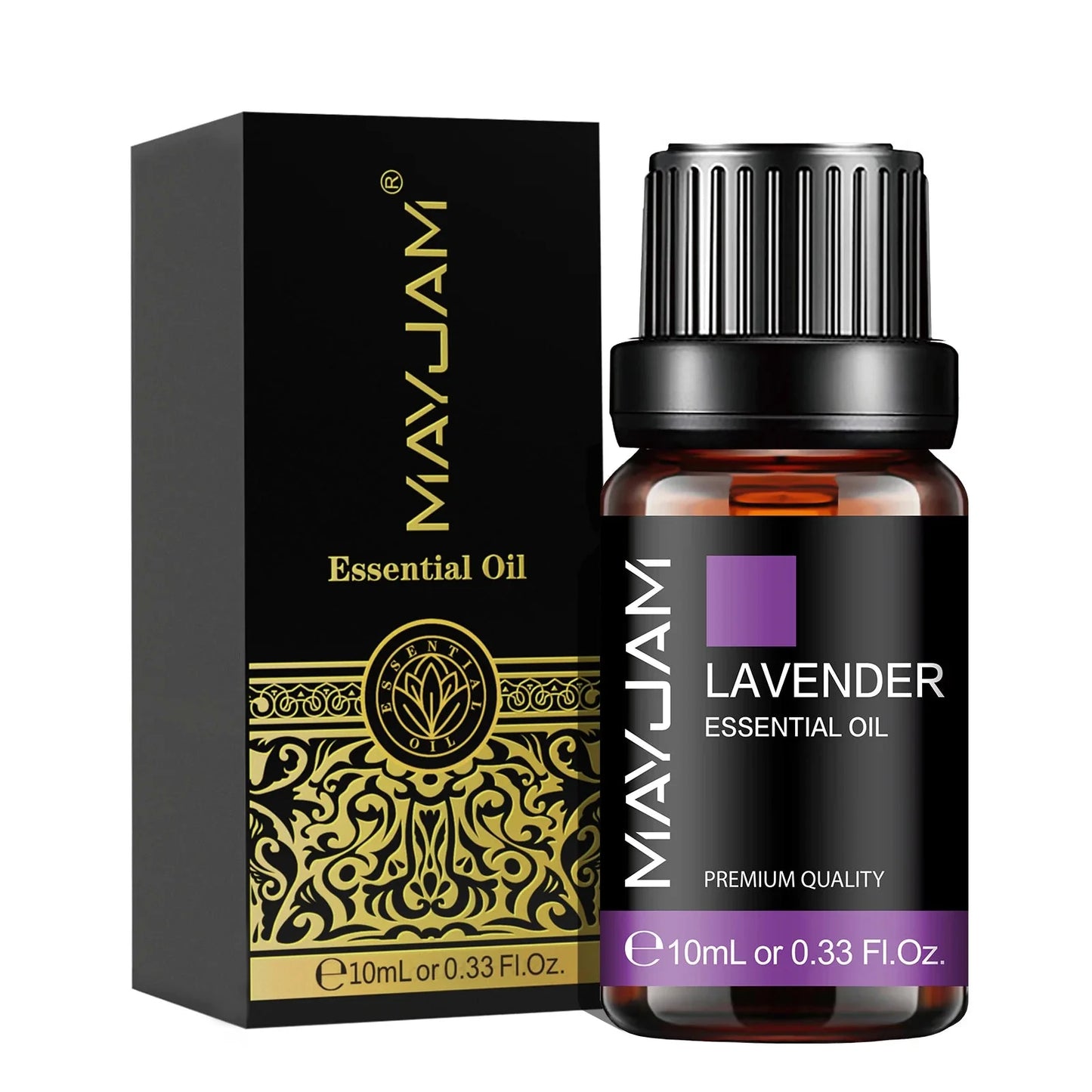 MAYJAM 10ML Lavender Lemongrass Jasmine Vanilla Eucalyptus Rose Lemon Essential Oil for Humidifier Diffuser Candle Making