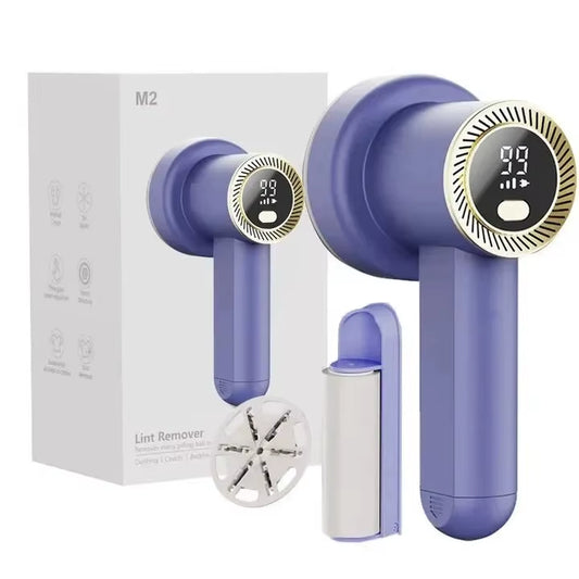 Electric Lint Remover Shaver with LED Digital Display Sweater Couch Fabric Pill Shaver for Sweater Couch Clothes Carpet