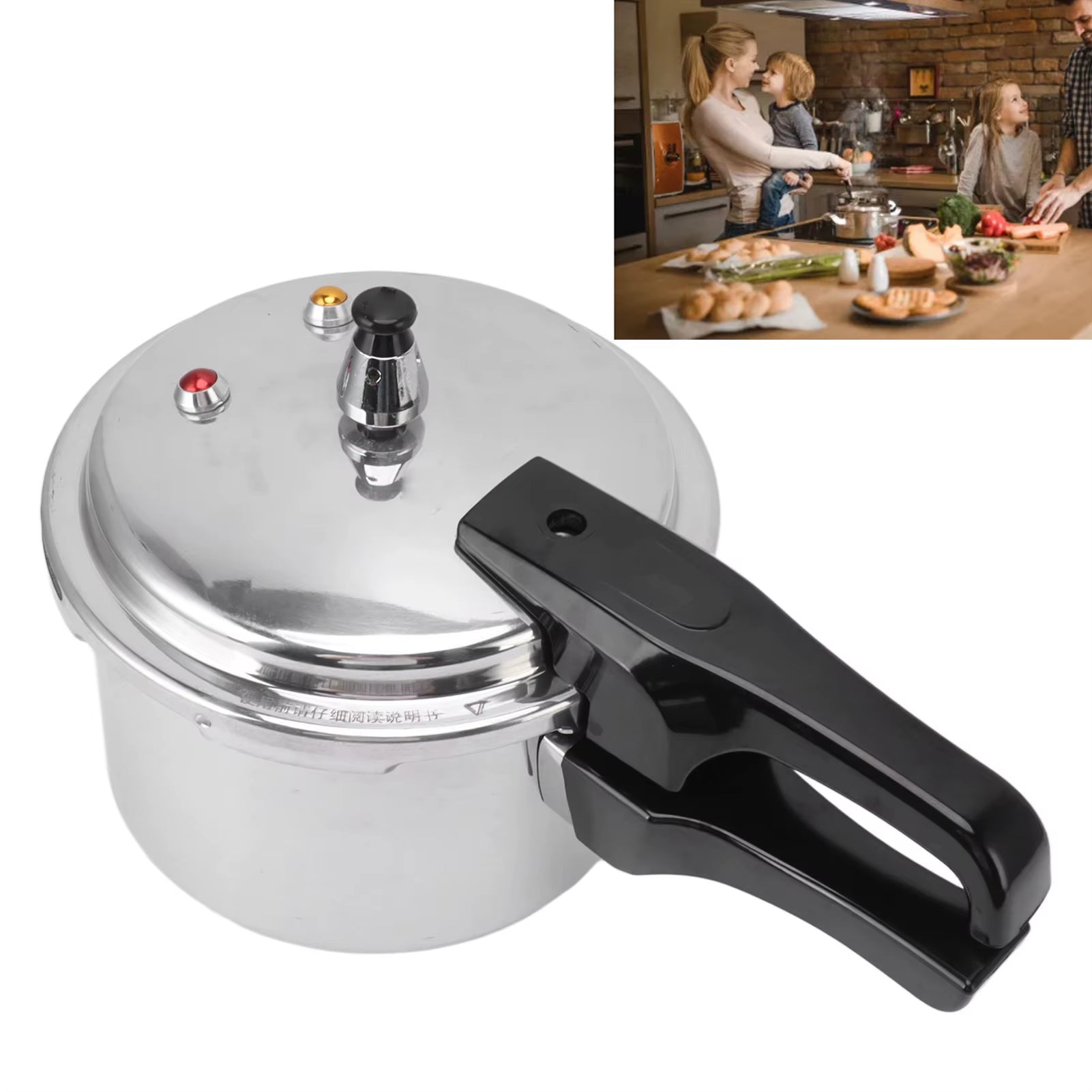 Aluminium Alloy Mini Pressure Cooker 3 Liter Aluminium Alloy Pressure Cooker 18Cm Bottom 3L Mini Pressure Cooker for Gas Stove