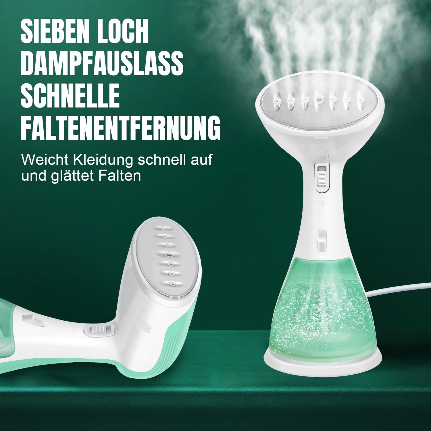 Powerful Handheld Clothes Steamer – Fast 30-Second Heat-Up, Perfect for Travel & Home Use, Effortless Wrinkle Removal