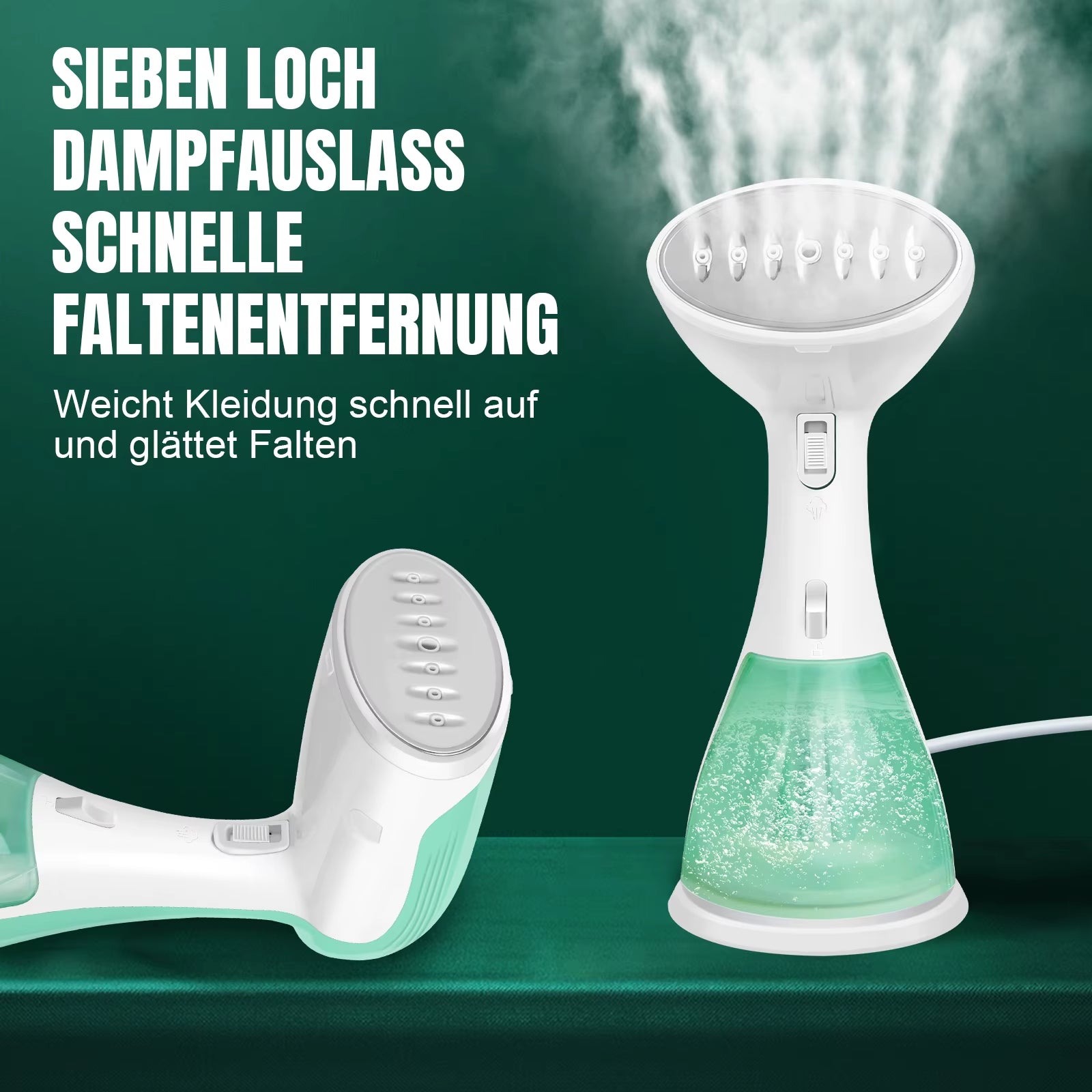 Powerful Handheld Clothes Steamer – Fast 30-Second Heat-Up, Perfect for Travel & Home Use, Effortless Wrinkle Removal